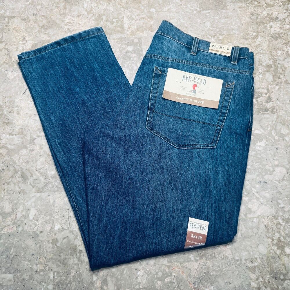 Red Head NWT Classic Flex FIT Straight Stretch Denim Jeans , Actual Size 38x30